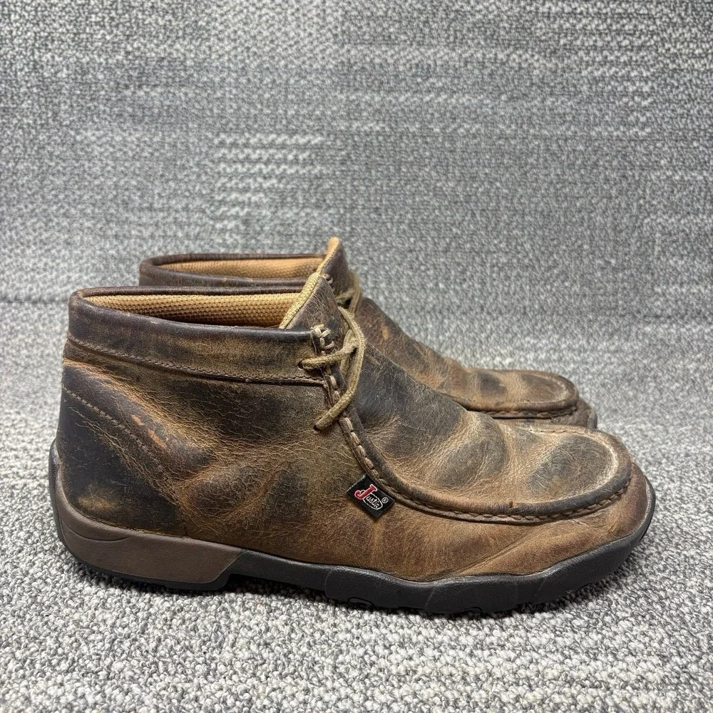 Justin Cappie 232 Mens 9.5M Work Shoes Oil Slip Resistant Leather Chukka Boots